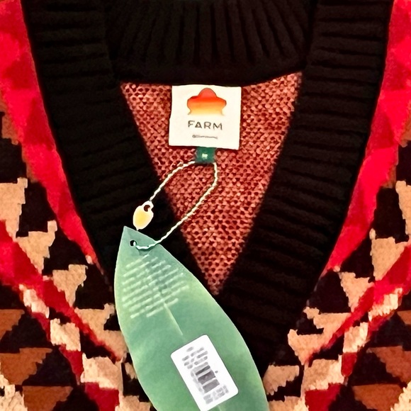 🌺🎉HP🎉🌺 NWT Farm Rio Heart Deco Maxi Knit Cardigan - Picture 15 of 15